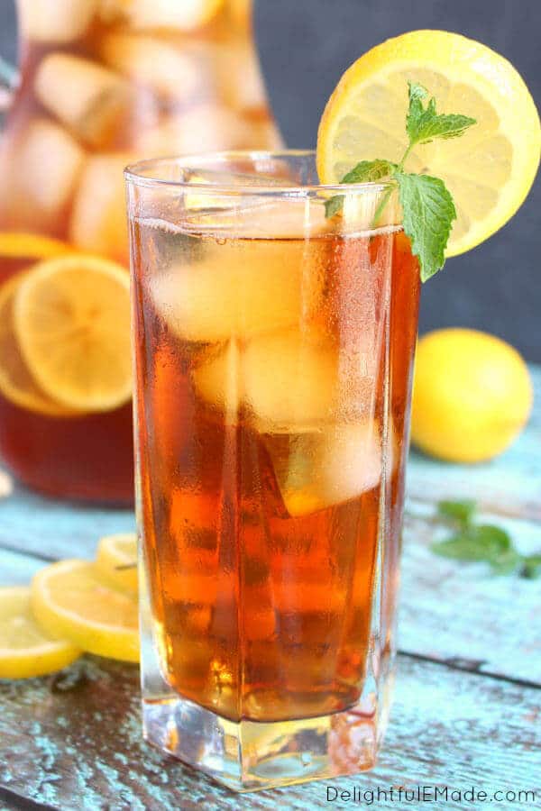 Ginger lemon ice tea